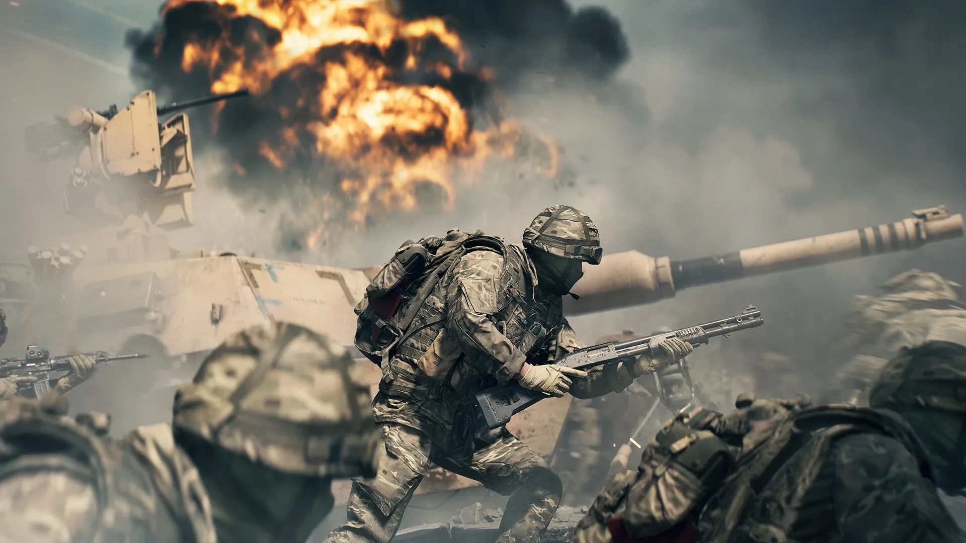 Members of the 5th Marine Regiment in action